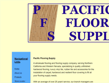 Tablet Screenshot of pacificflooringsupply.com